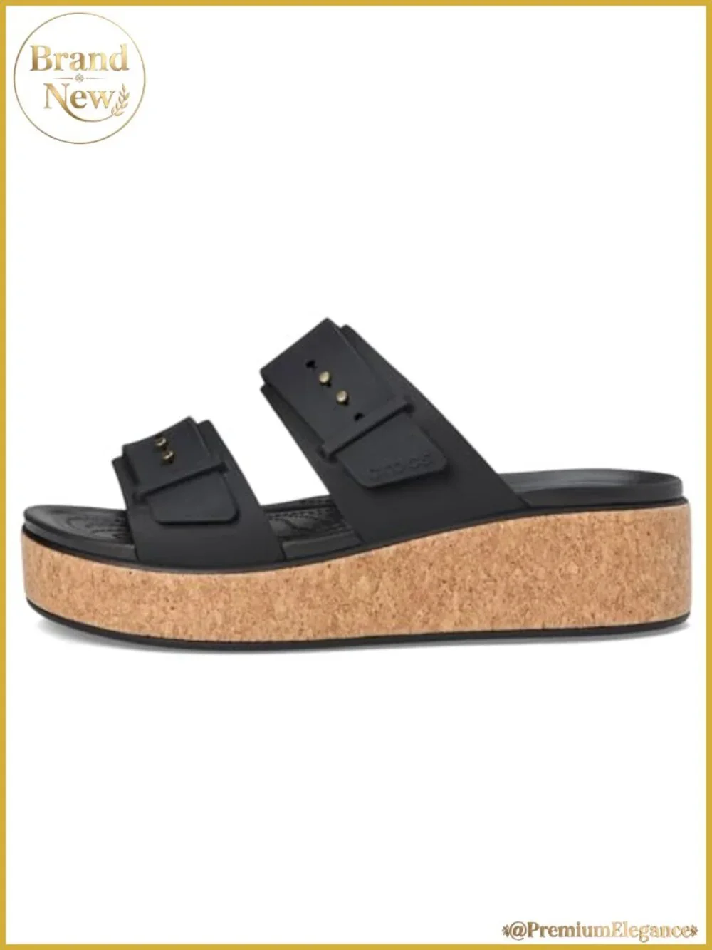 Cork Buckle Platform Sandals LiteRide Comfort Slip-On